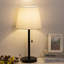 Ensemble de 2 lampes de table Modern Bedside - noir et blanc