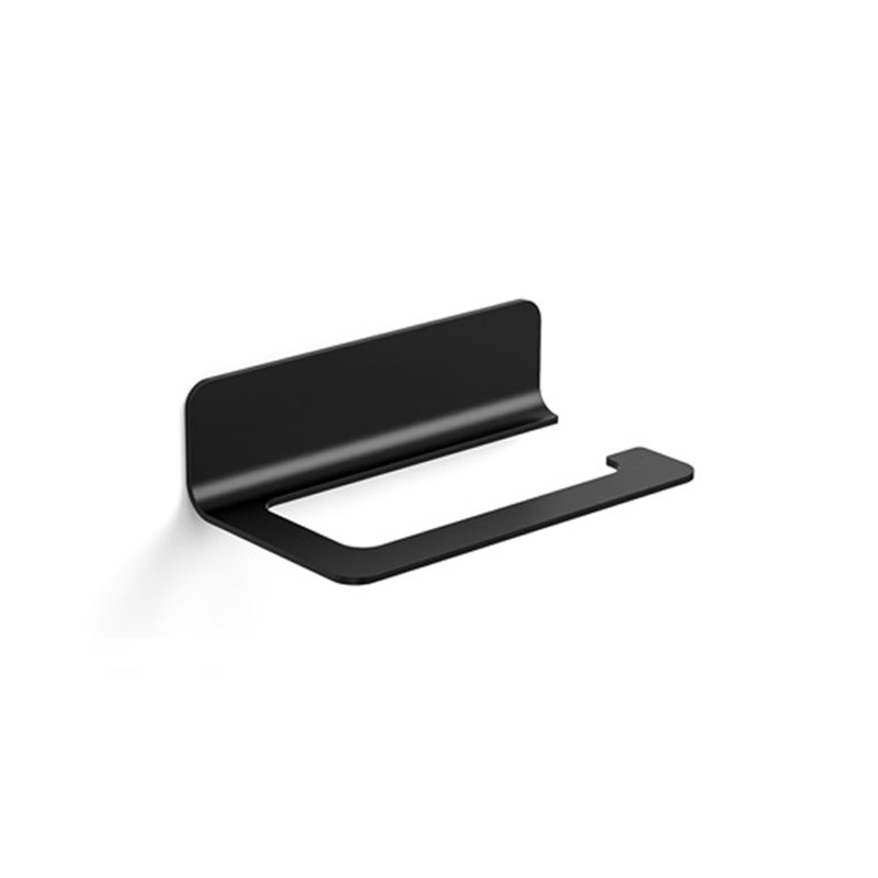 Seta Self-Adhesive Wall Mount Toilet Paper Holder, Black