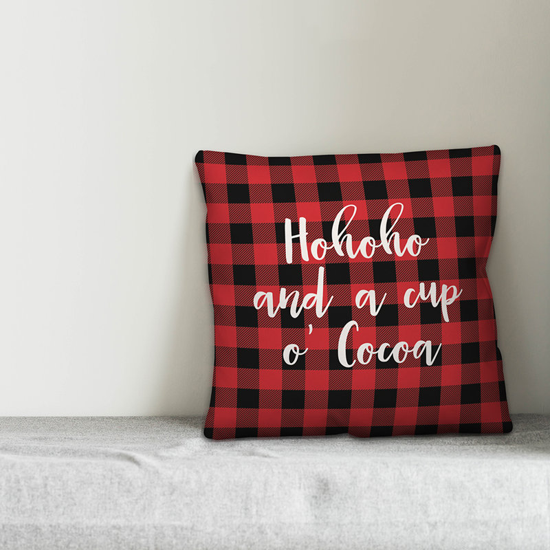  Coussin Hohoho and a Cup O Cocoa in Buffalo, Coussin décoratif