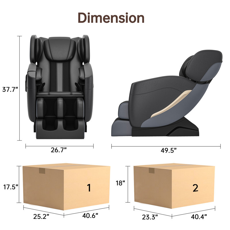 Favor-SS05 heated Full Body Massage Chair with zero gravity mode and Bluetooth music player, Blue/Black