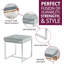 Finley Velvet Stool With Metal Base (pair)-1969075240