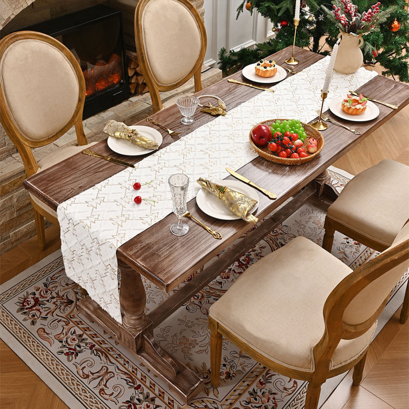 Chemin de table Christmas, White