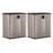 2 Piece Resin Single Storage Cabinet ( 33'' H x 20.2'' W x 30'' D)