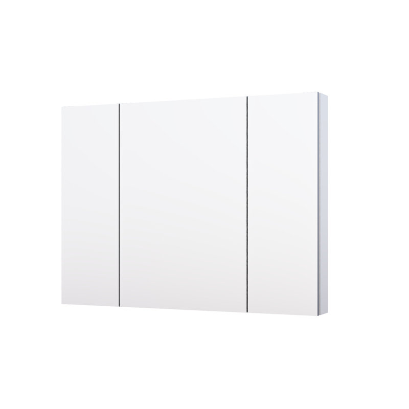 Recessed Or Surface Wall Mount Bathroom Medicine Cabinet With Adjustable Glass Shelves, 30" H x 40" W x 4.8" D, Triple