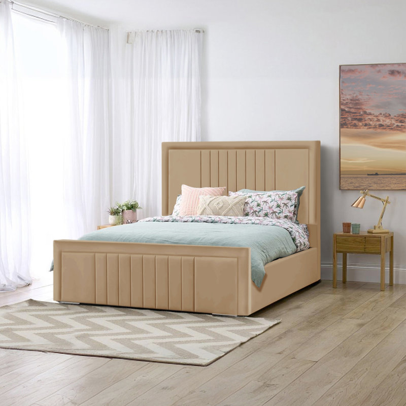 Amandaleigh Upholstered Bed, Double (4'6), Beige