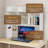 Furnier Desktop Bookshelf With 7-compartment Organizer & Grid Panel-1532096613