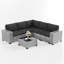 Ensemble de conversation modulaire en rotin pour 5 personnes Earling-97787888
