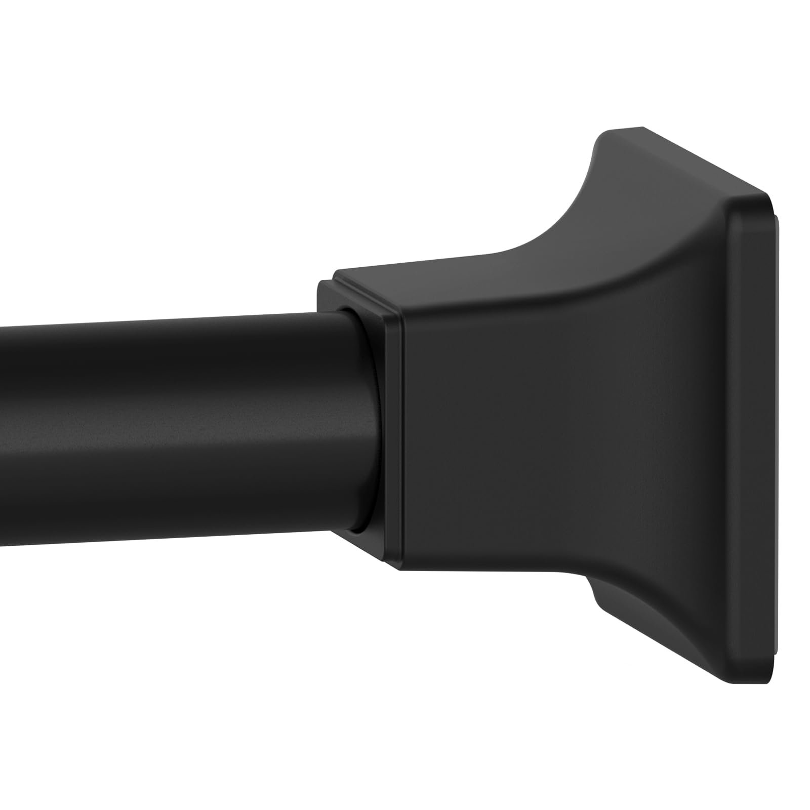 XMVJHOME No-Drill Adjustable Tension Shower Curtain Rod, Black Stainless Steel, 32-80 Inches ...