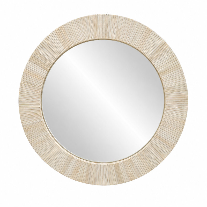 Miroir rond ivoire