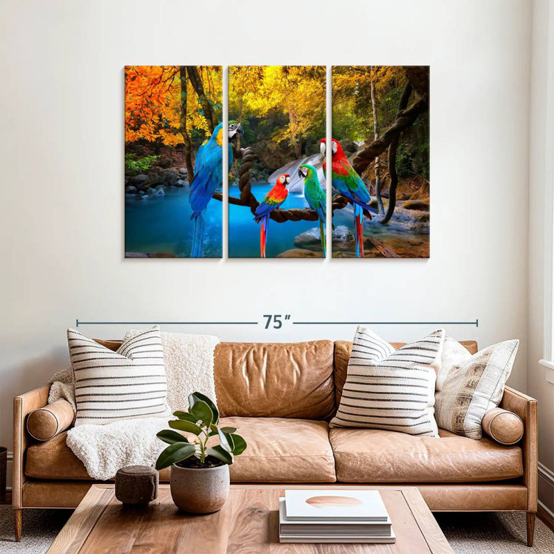 Brampt Safari Parrots, 36" H x 57" W
