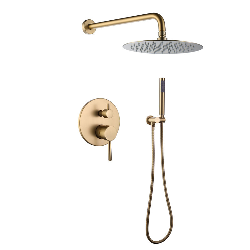 All-In-One Kit with Rough in-Valve, Brushed Gold