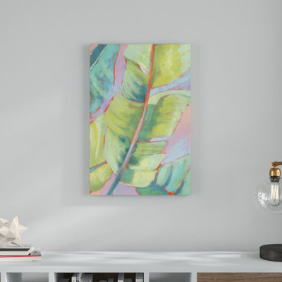 «Vibrant Palm Leaves II» par Jennifer Goldberger, reproduction d'art sur toile