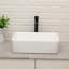 Lavabo de salle de bain rectangulaire en céramique semi-encastré 19 po Kilroot