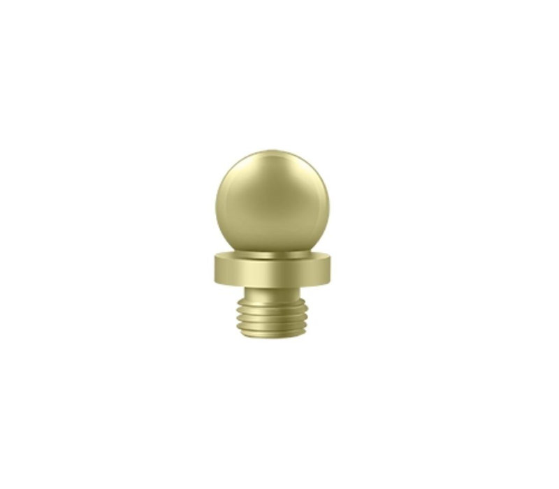 Deltana DSBT3-UNL Ball Tip; Unlacquered Bright Brass Finish, Unlacruered Brass