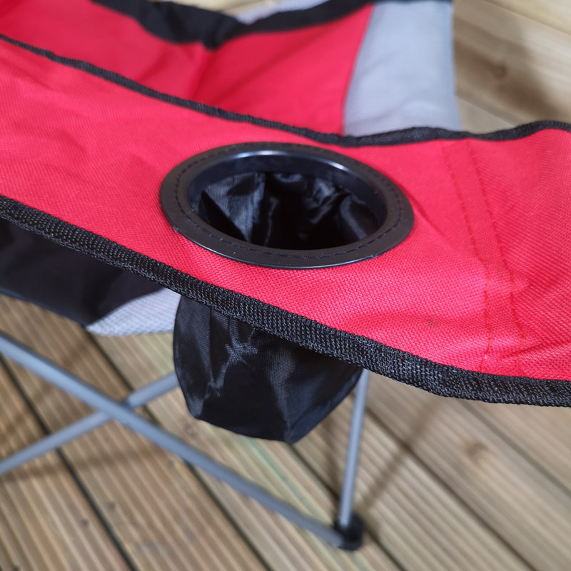 Bulkley Luxury Padded High Back Folding Outdoor / Camping / Fishing Chair, Red