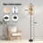 PeeNoke 68.5" Standing Floor Lamp Abstract Tiger Inspired Animal Print Earthy Tones Dimmable Metal Pole Lamp with Linen Lampshade LED Bulb Included