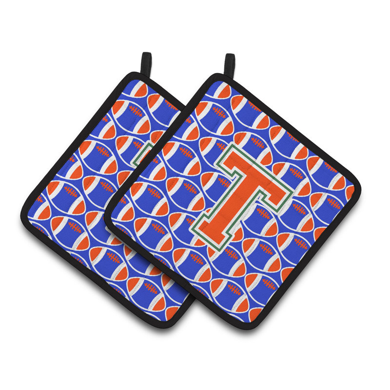 Poignée de football, T, Vert / Bleu / Orange