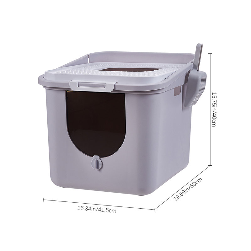 Polyethylene Plastic Litter Box with Scoop