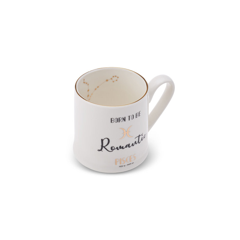 Zodiac Fine Porcelain Coffee Mug (Pisces)