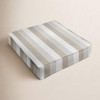 Striped Outdoor Lounge Chair Cushion