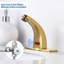 Robinet de salle de bain automatique à capteur central sans contact avec plaque de recouvrement-105300103