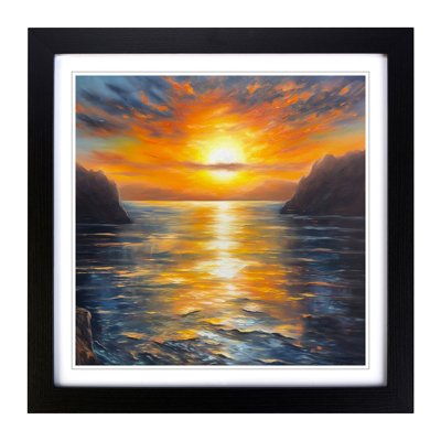 Sunrise Oil Painting No.1 - Framed Print