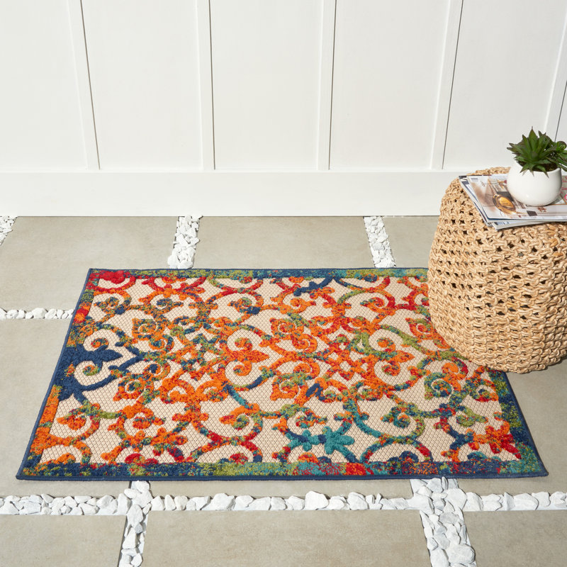 Eaglin Trellis Washable Indoor/Outdoor Area Rug, Rectangle 2'8" x 4'