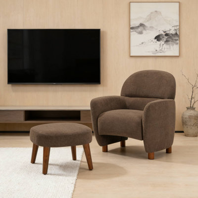 Versatile Upholsteir Fits Small Spaces For Reading Corners & Afternoon Napsred Lazy Chair,brown