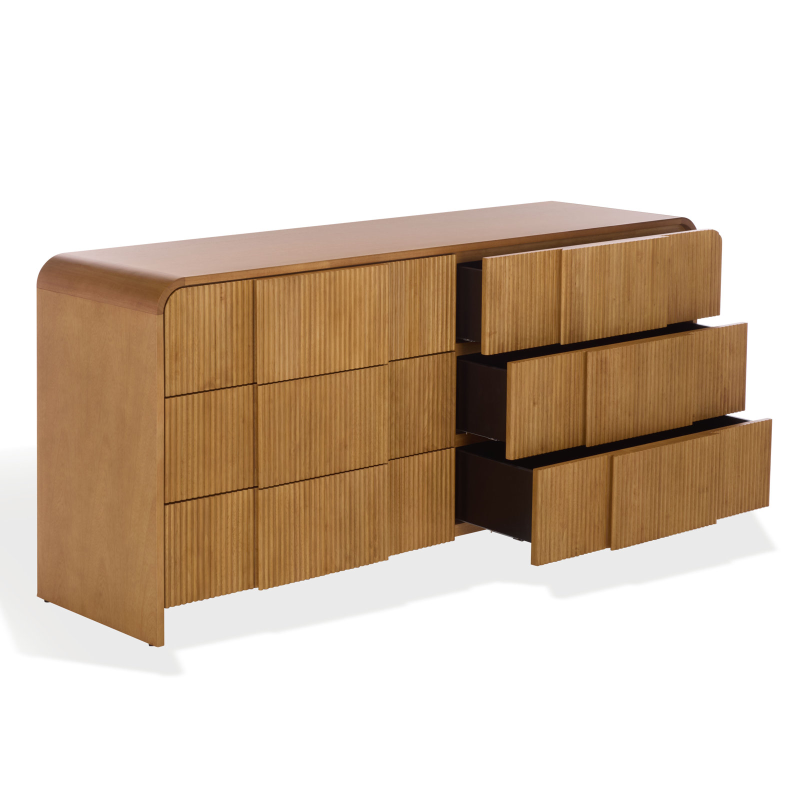 Vitale Reeded Wood Dresser, Natural