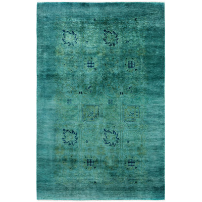 Overdyed One-of-a-Kind 3' 10" X 5' 10" Hand Knotted Area Rug