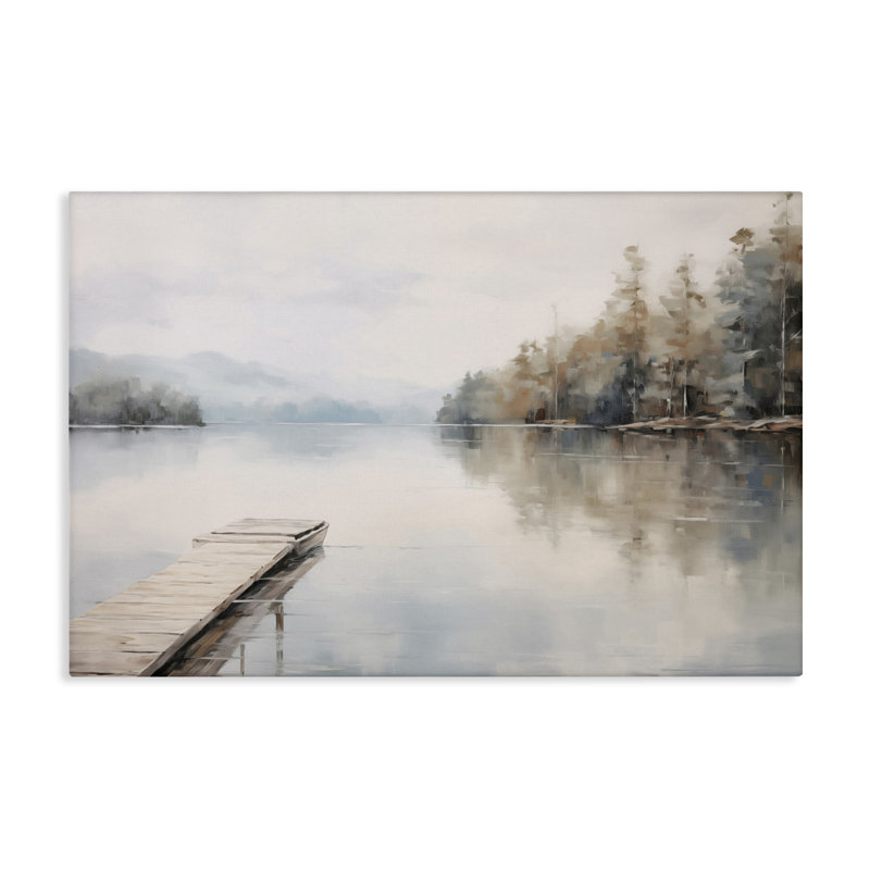  Art mural sur toile Old Lake Dock View par Arlington Prints, H 20 po x l 30 po
