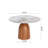 Mid-Century Modern Round Dining Table, 39"/43"/47"/53"/59" Sintered Stone Top, Solid Wood Base, Farmhouse Kitchen Table, Stain & Scratch Resistant-268317395-268317399
