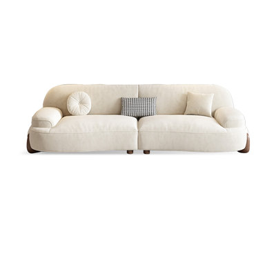 Canapé modulaire en polyester blanc crème