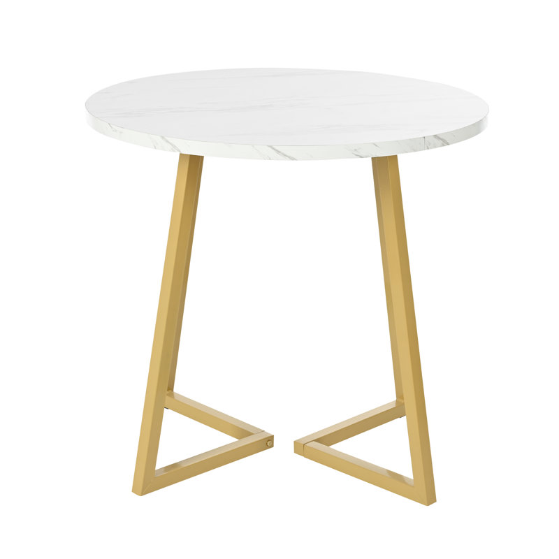 Round Metal Base Dining Table