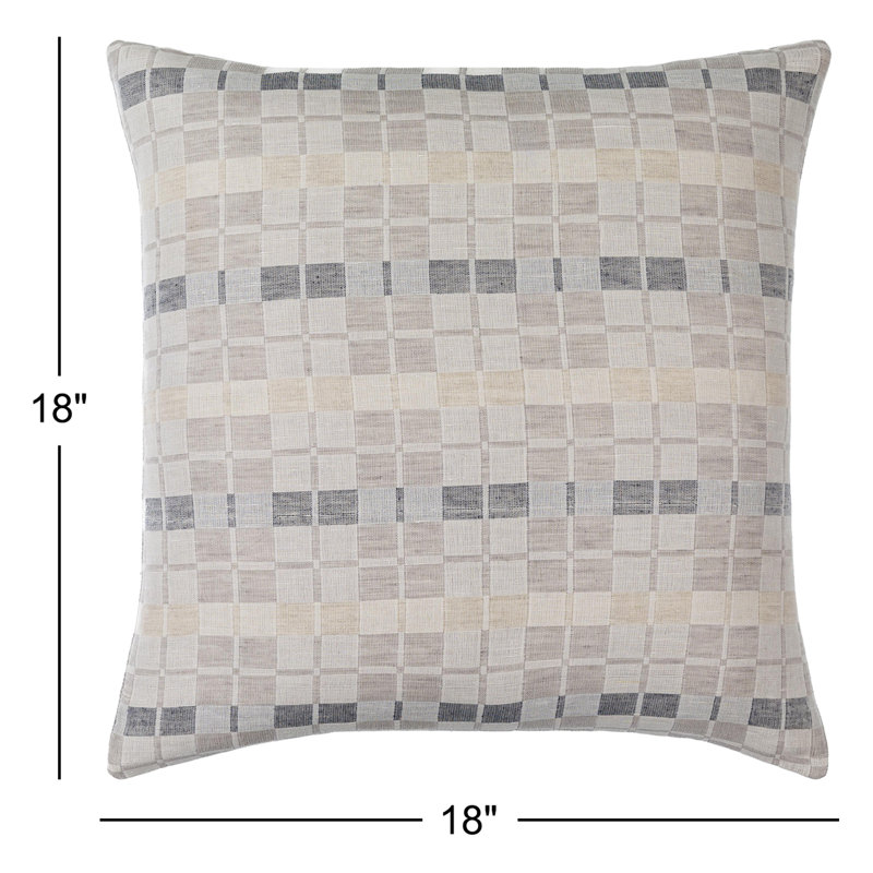 Deckland Geometric Linen Reversible Throw Pillow, null, null