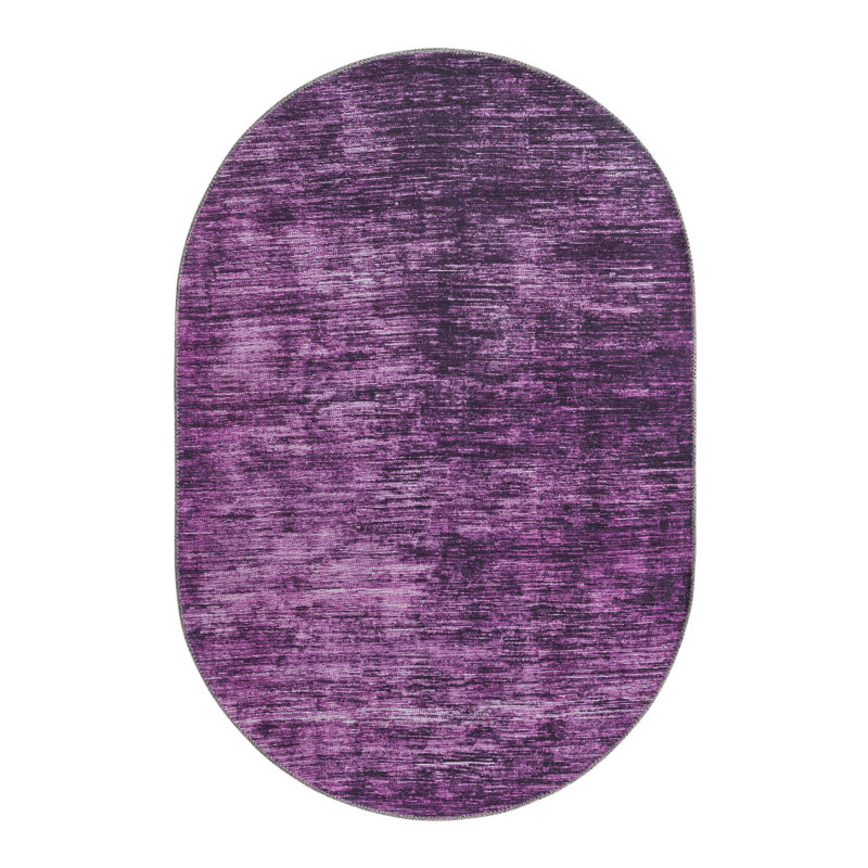 Tapis à poils longs en microfibre Monkton Combe, Ovale 4 pi x 6 pi