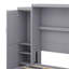 Lit escamotable avec 2 garde-robe et tablette de rangement, cadre de lit plateforme pliable multifonctionnel pour chambre d'amis, chambre à coucher,-1969194543-1969194542