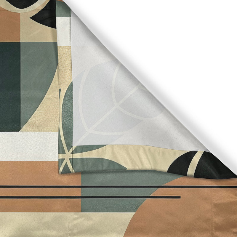 Abstract Kitchen Curtain, 55" W x 30" L