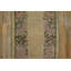 Fabulous Ivory Color And Sage Green Florid Border Antique American Hooked Rug