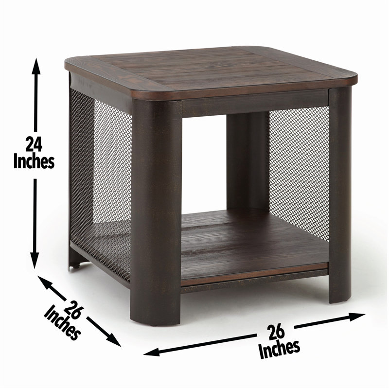 Gerringer Solid Wood Top End Table