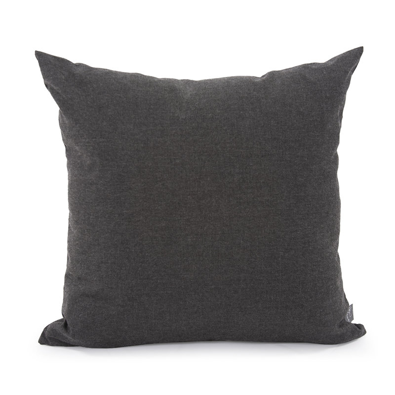Square Indoor/Outdoor Pillow Cover & Insert, Seascape Charcoal