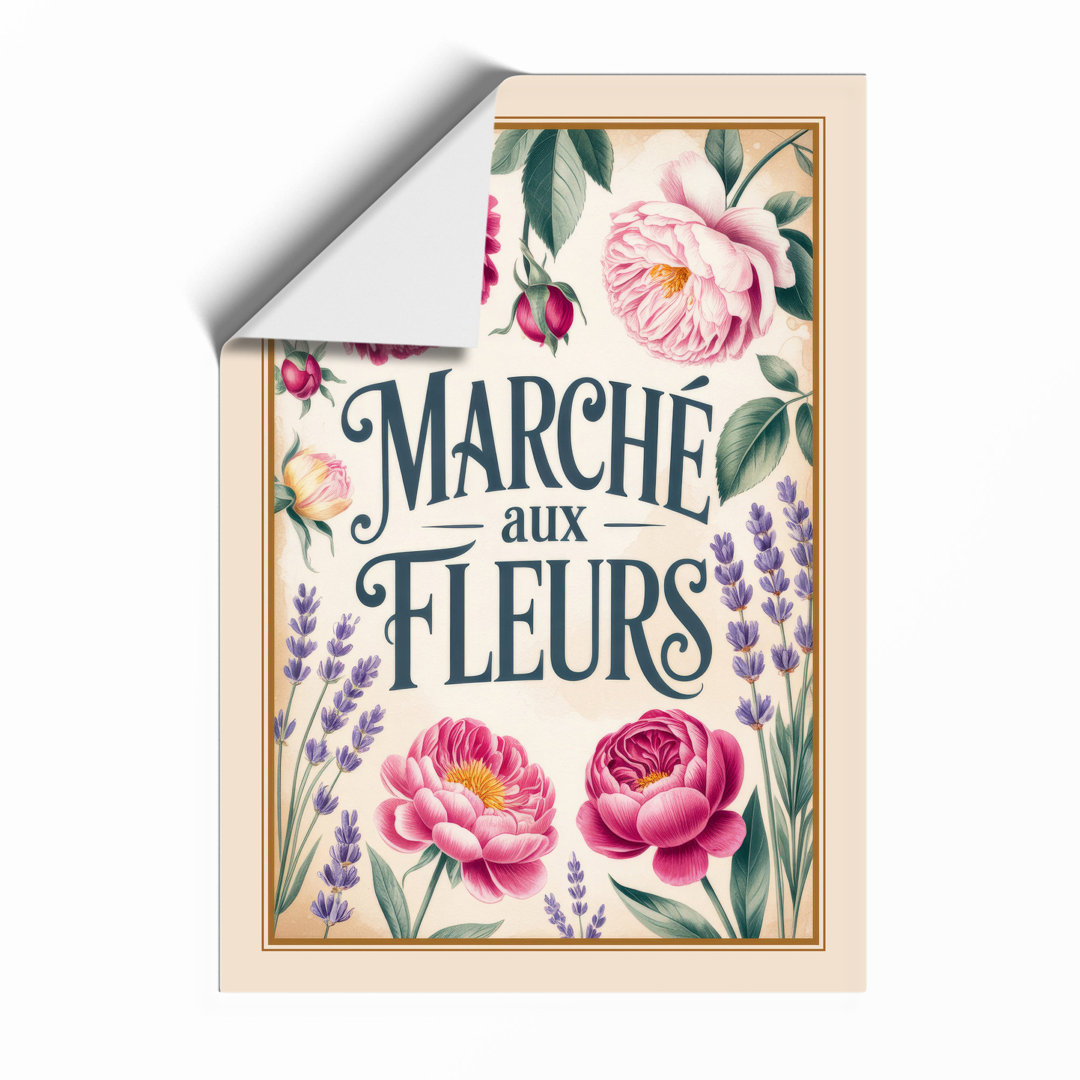 Marche aux Fleurs Vintage - Framed Print