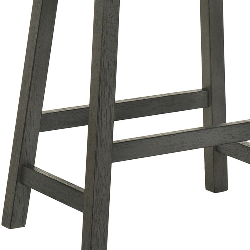 Rustic Backless Counter Stool with Nailhead Trim, Antique Gray