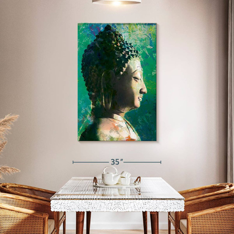 Adella Buddha Head Profile II, 48" H x 32" W