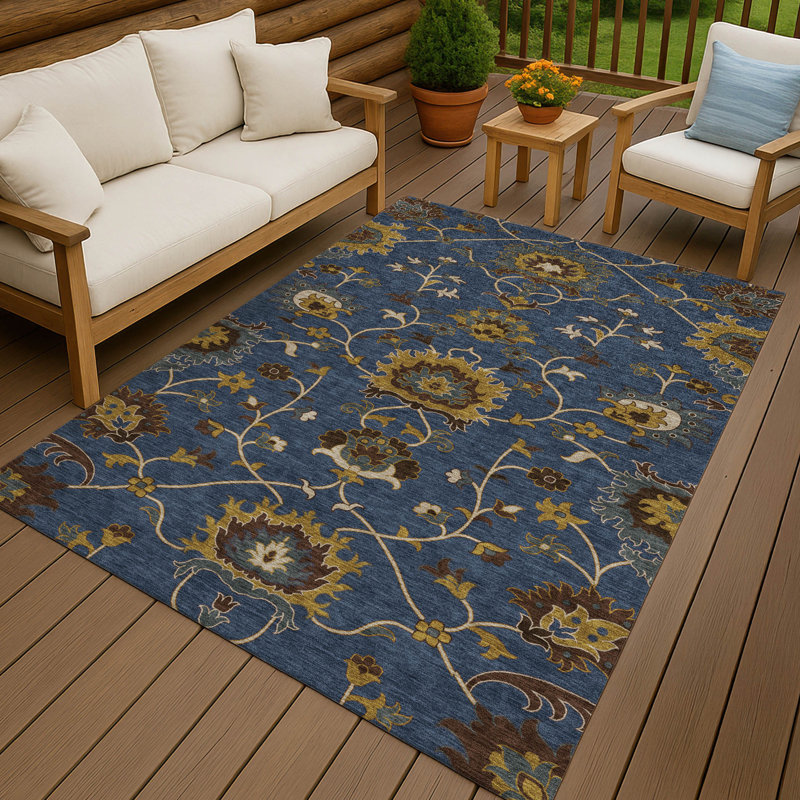 Machine Washable Indoor/Outdoor Chantille ACN2290 Global Rug, Rectangle 8' x 10'
