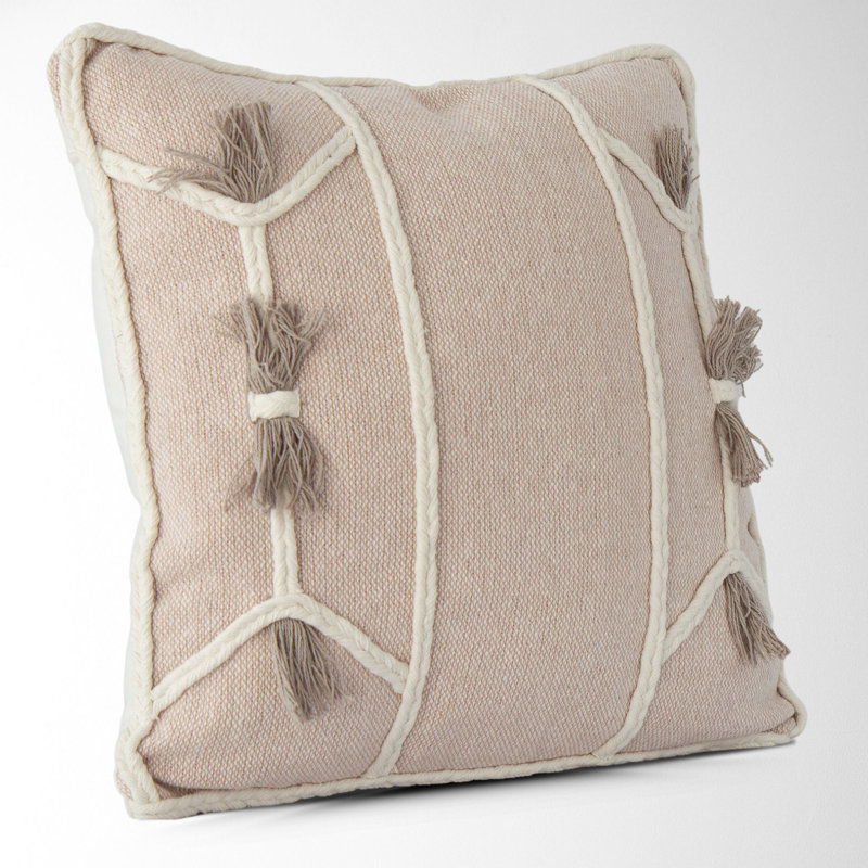 Fringed Cotton Pillow Cover
