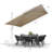 10' x 10' Square Cantilever Polyester Beige Umbrella-471156912-496869897