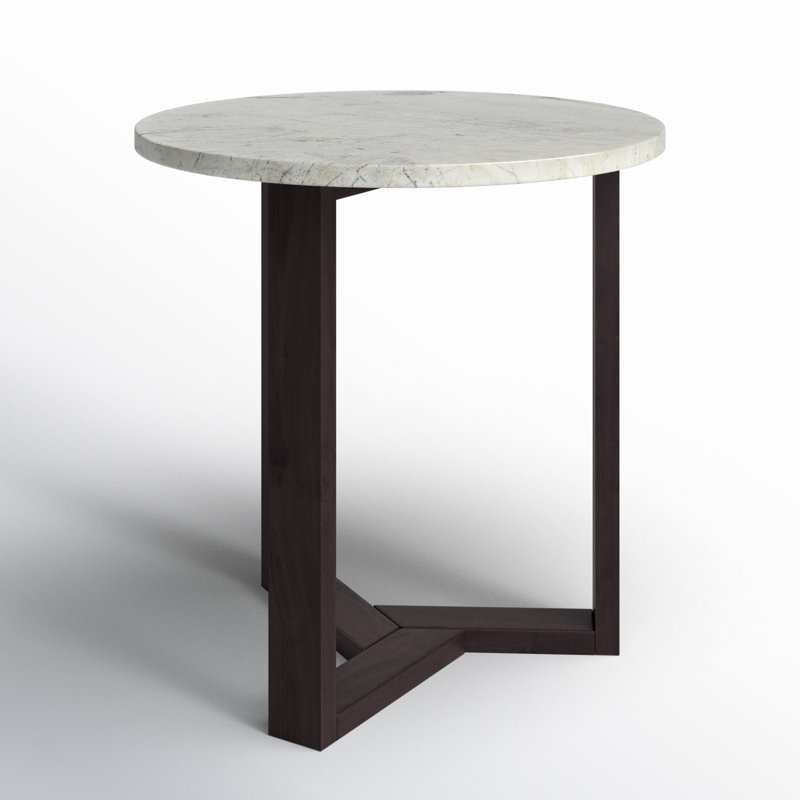 Jinxx Marble End Table, Charcoal Gray