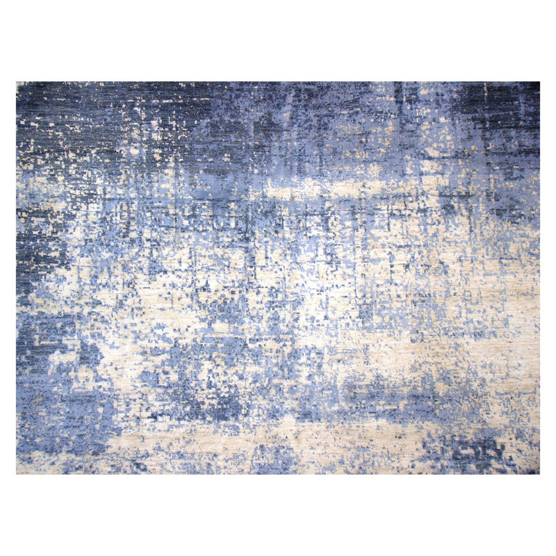Hand-Knotted High-Quality Gray/Ivory Area Rug