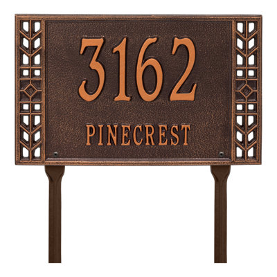 Boston Personalized Standard 2-Line Lawn Address Sign